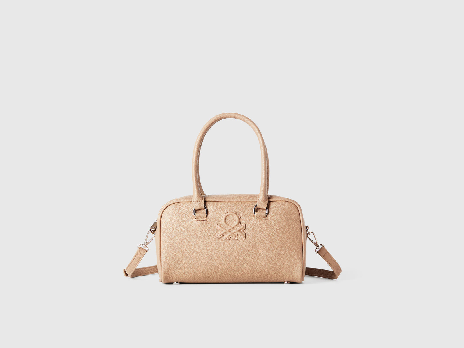 Borsa a mano in tessuto spalmato da donna beige | Benetton Outlet