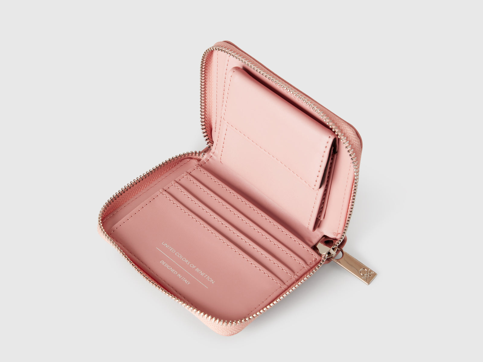 Portafoglio piccolo con zip da donna rosa 3 | Benetton Outlet