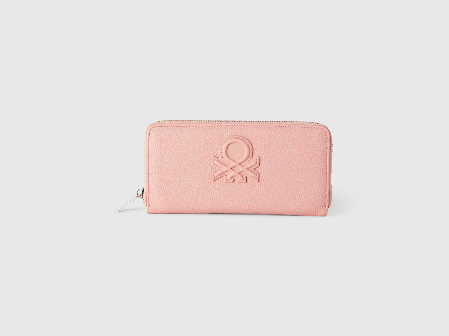 Portafoglio grande con zip da donna rosa | Benetton Outlet