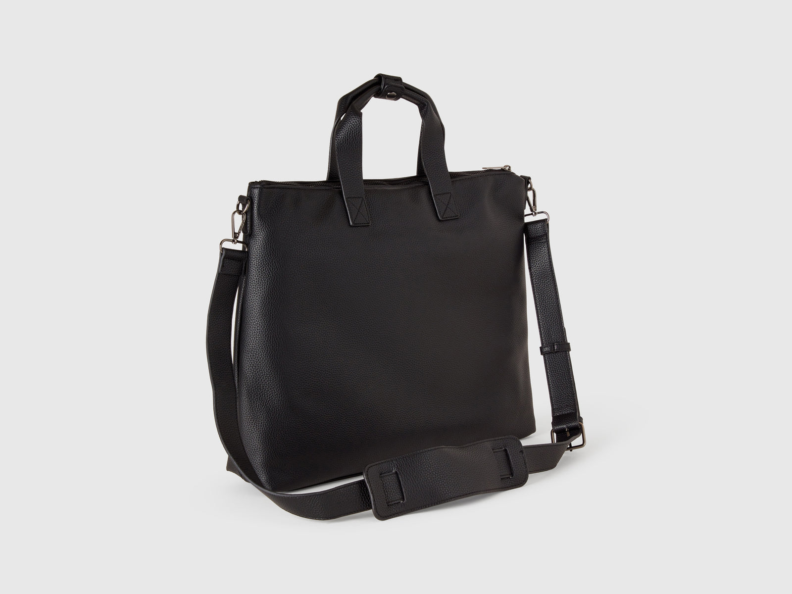 Borsa Messenger in tessuto spalmato da uomo nero 2 | Benetton Outlet