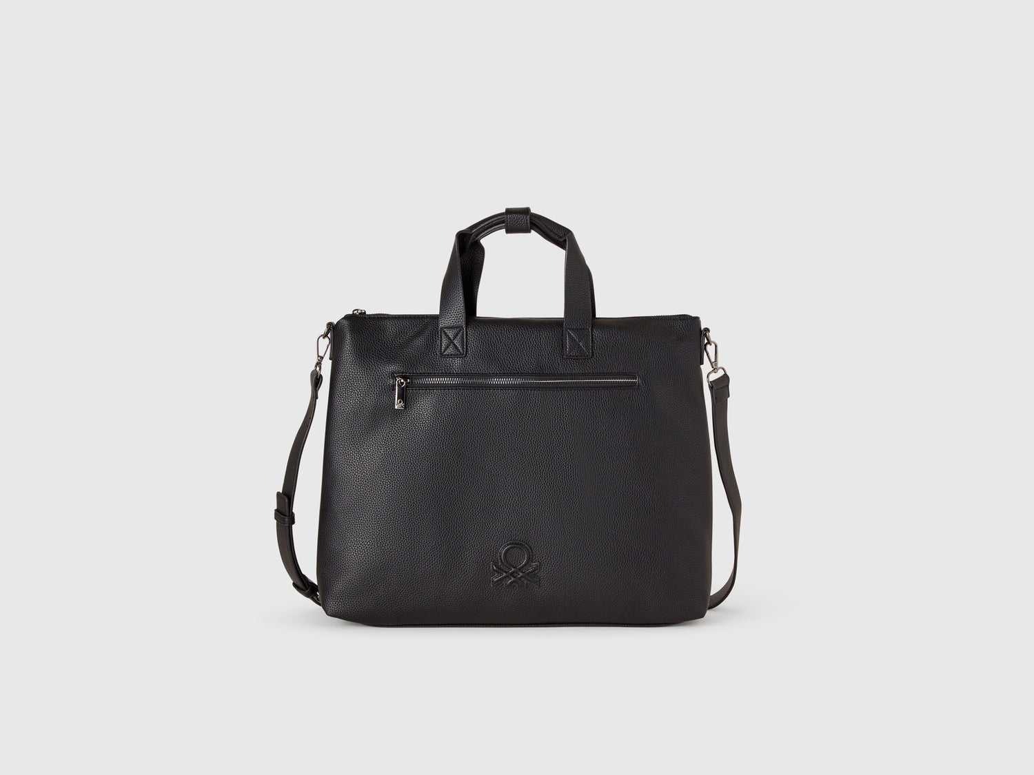 Borsa Messenger in tessuto spalmato da uomo nero | Benetton Outlet