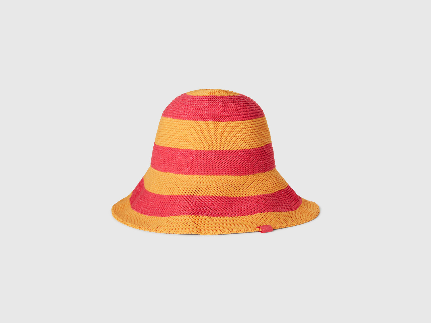 Orange and fuchsia striped hat da donna multi-color | Benetton Outlet
