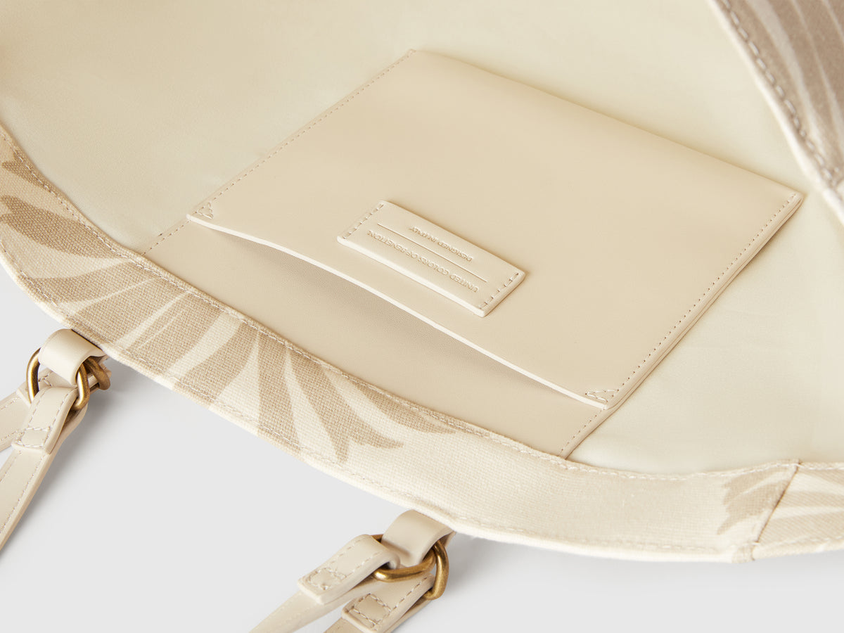 Tote bag con stampa fiori