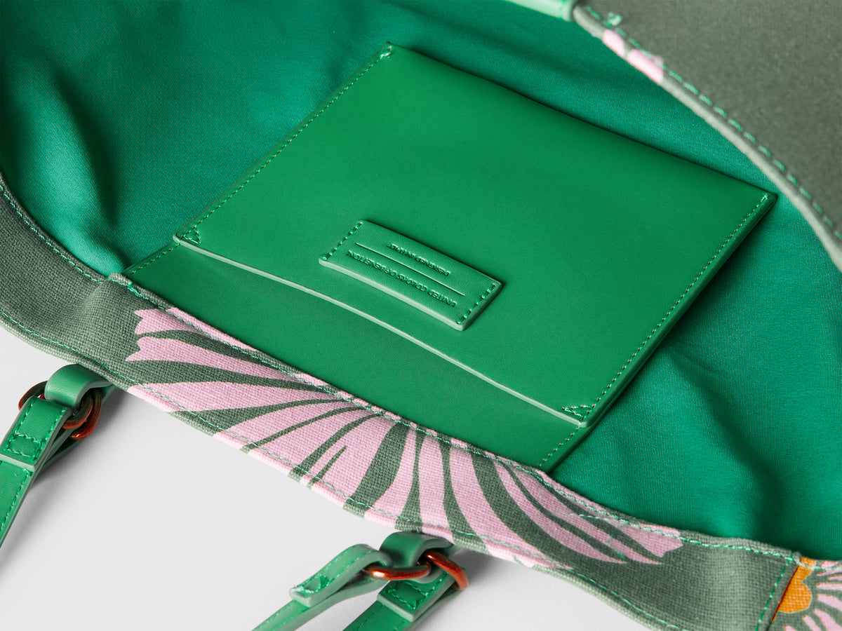 Tote bag con stampa fiori