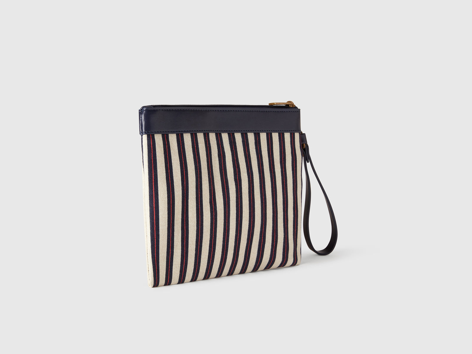 Large striped envelope da donna blu scuro 2 | Benetton Outlet