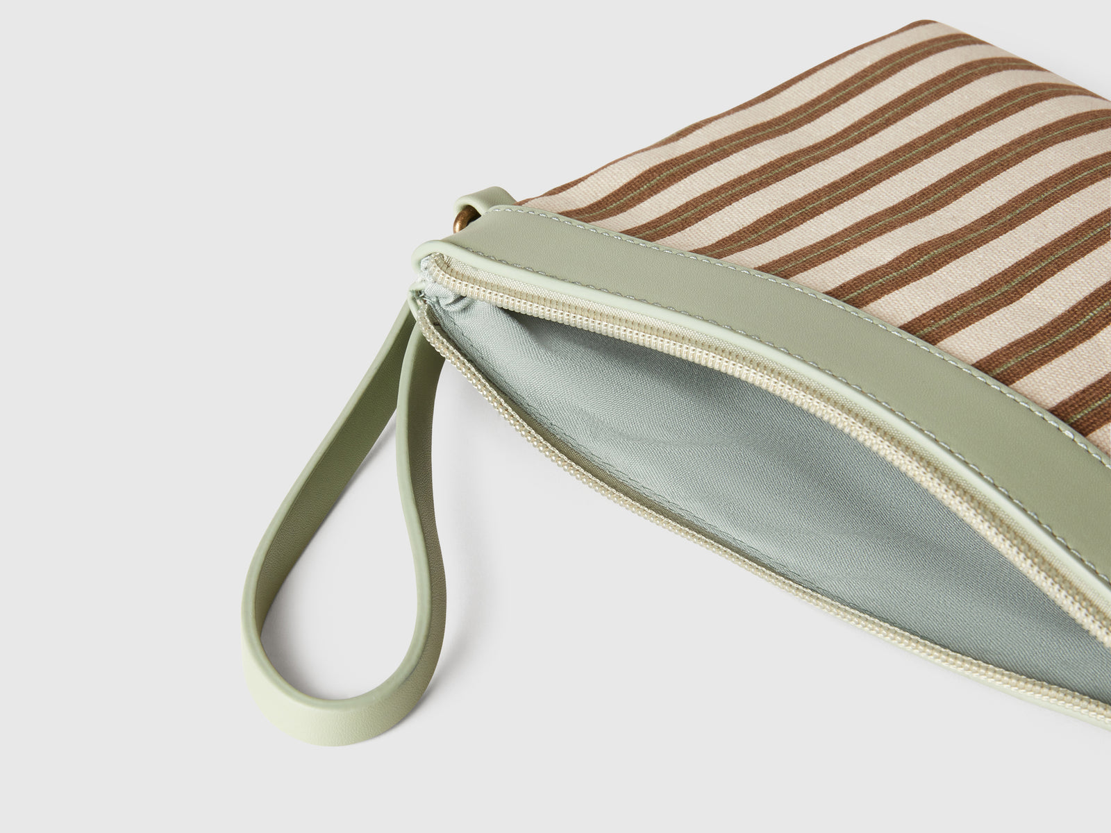 Large striped envelope da donna marrone 3 | Benetton Outlet