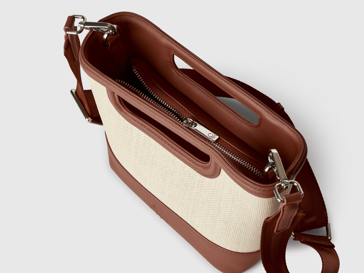 Medium raffia tote bag