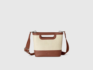 Medium raffia tote bag