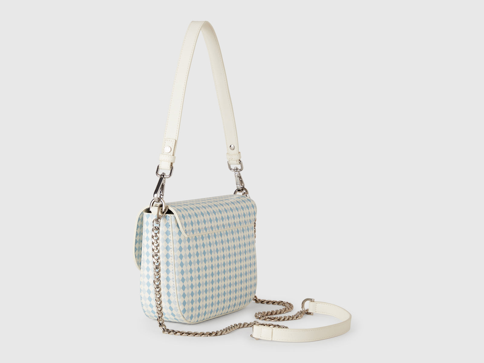 Coated fabric bag with diamond print da donna multi-color 2 | Benetton Outlet