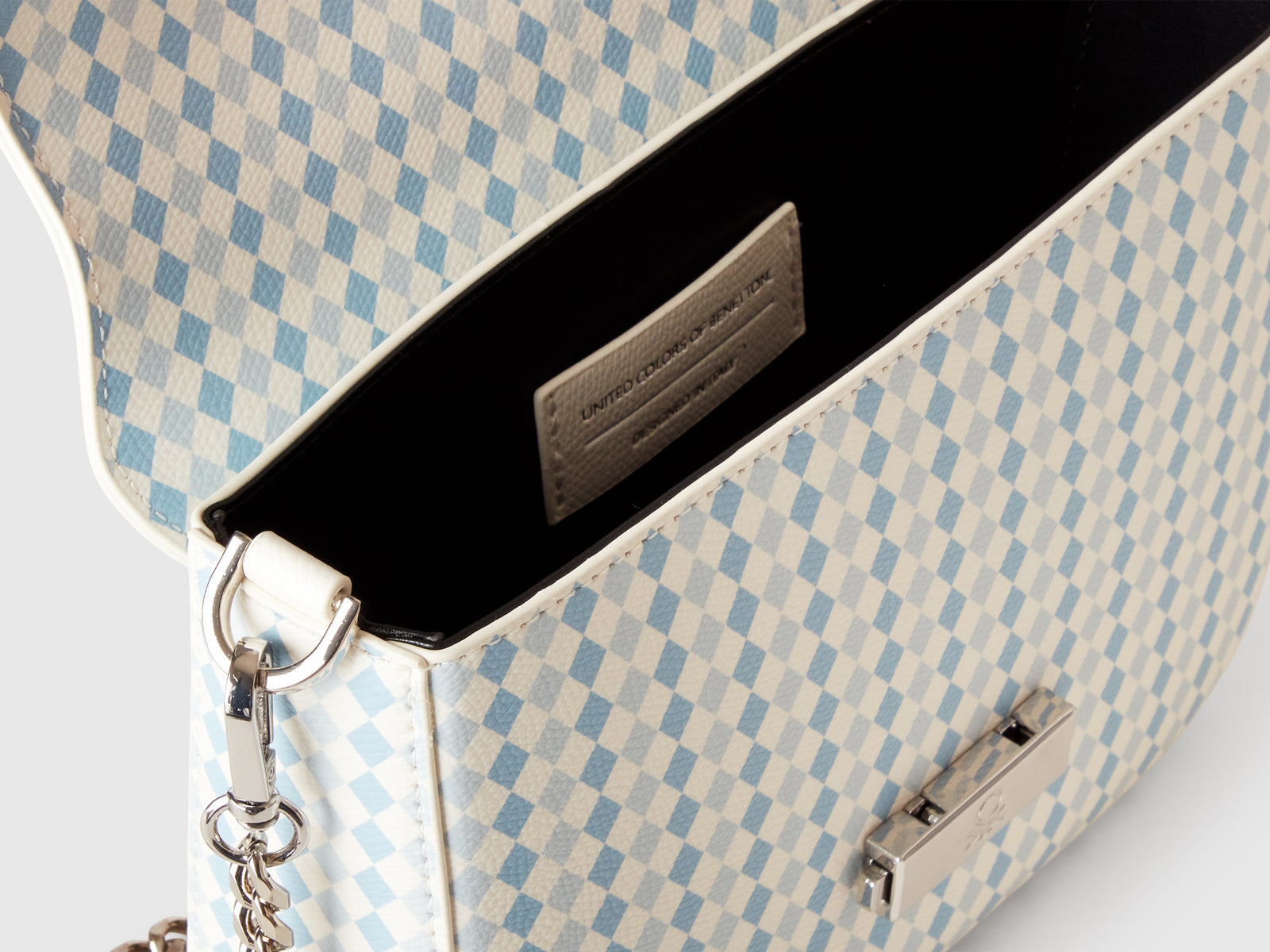 Coated fabric bag with diamond print da donna multi-color 3 | Benetton Outlet