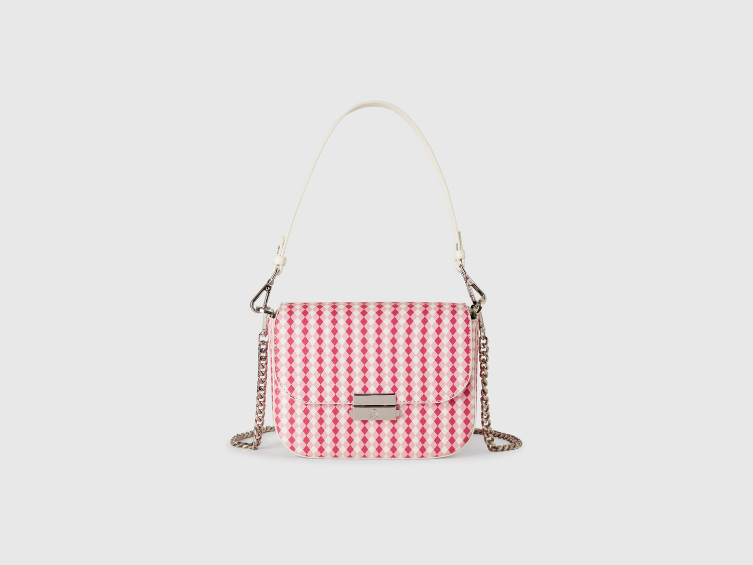Coated fabric bag with diamond print da donna multi-color | Benetton Outlet