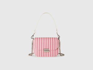 Coated fabric bag with diamond print