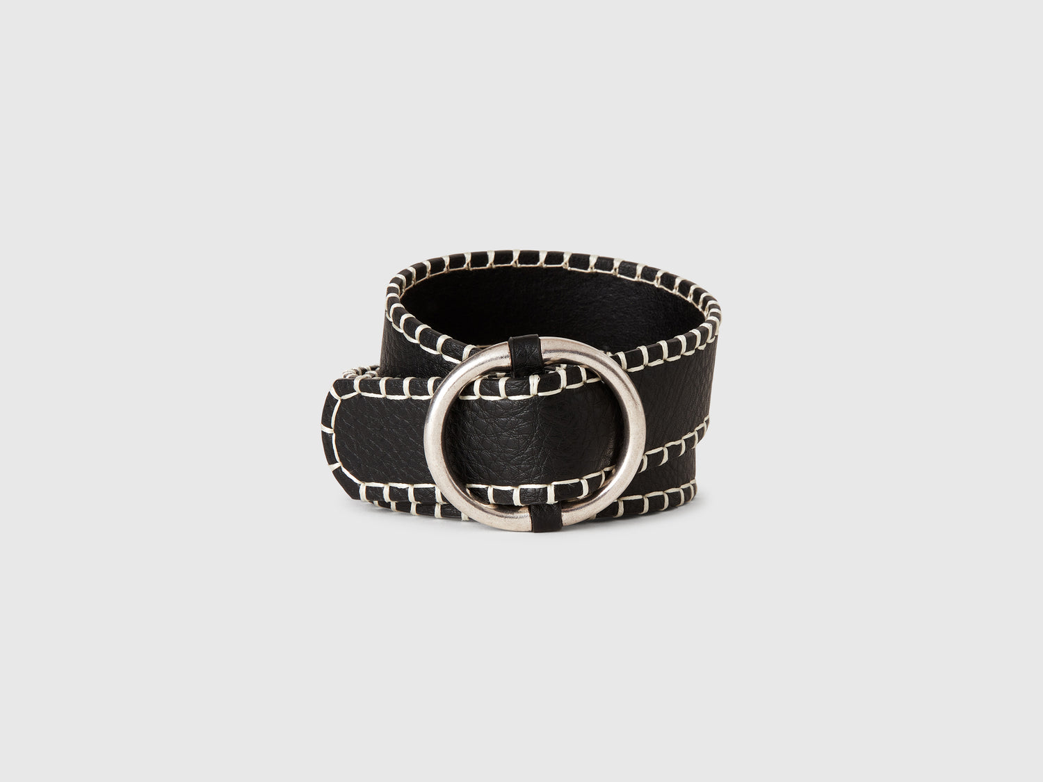 Thin belt in coated fabric da donna nero | Benetton Outlet