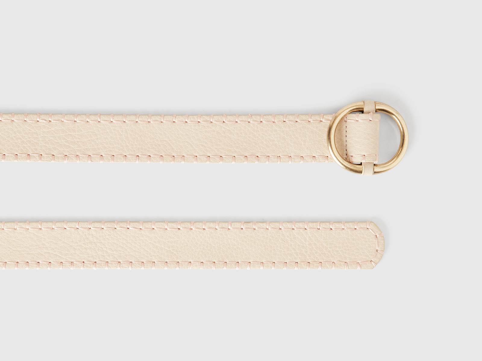 Cintura sottile in tessuto spalmato da donna beige 2 | Benetton Outlet