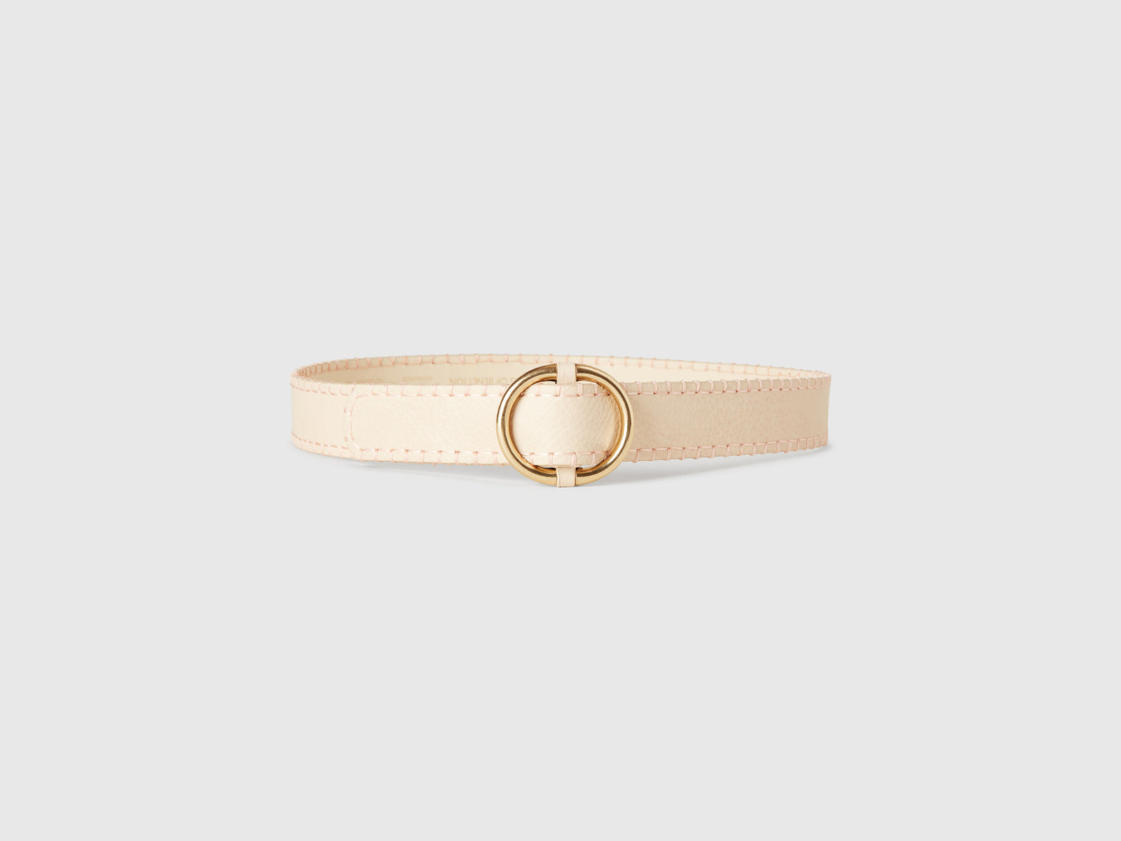 Cintura sottile in tessuto spalmato da donna beige 3 | Benetton Outlet