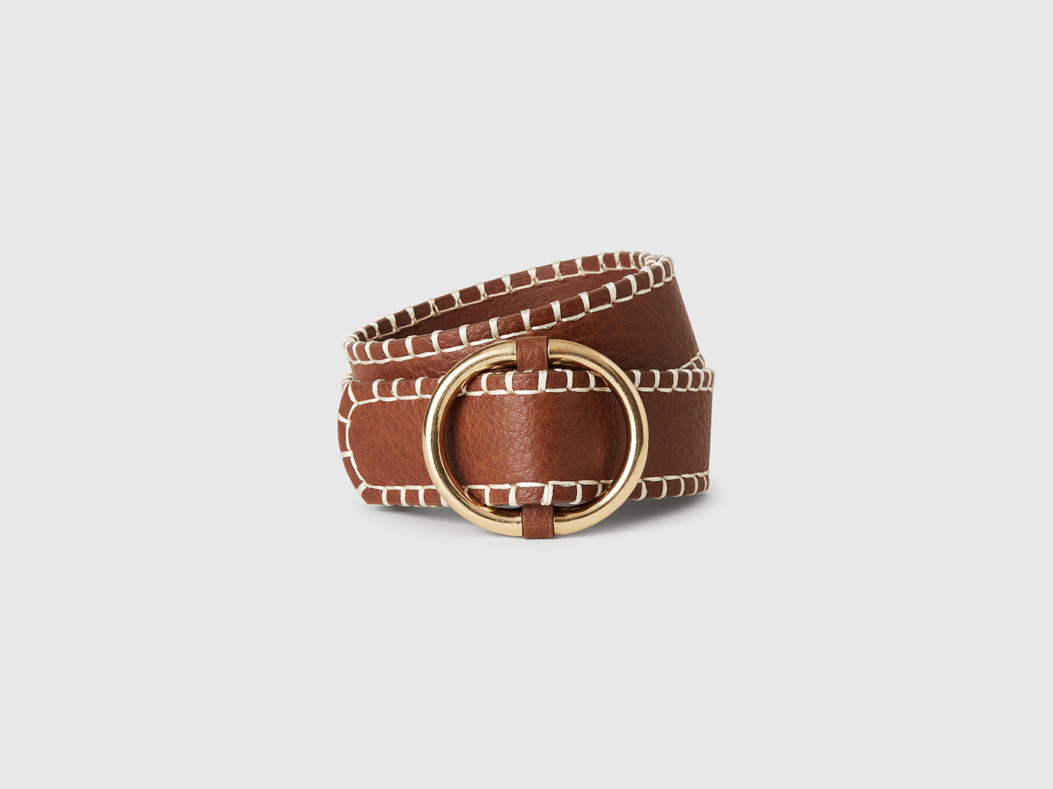Thin belt in coated fabric da donna marrone | Benetton Outlet
