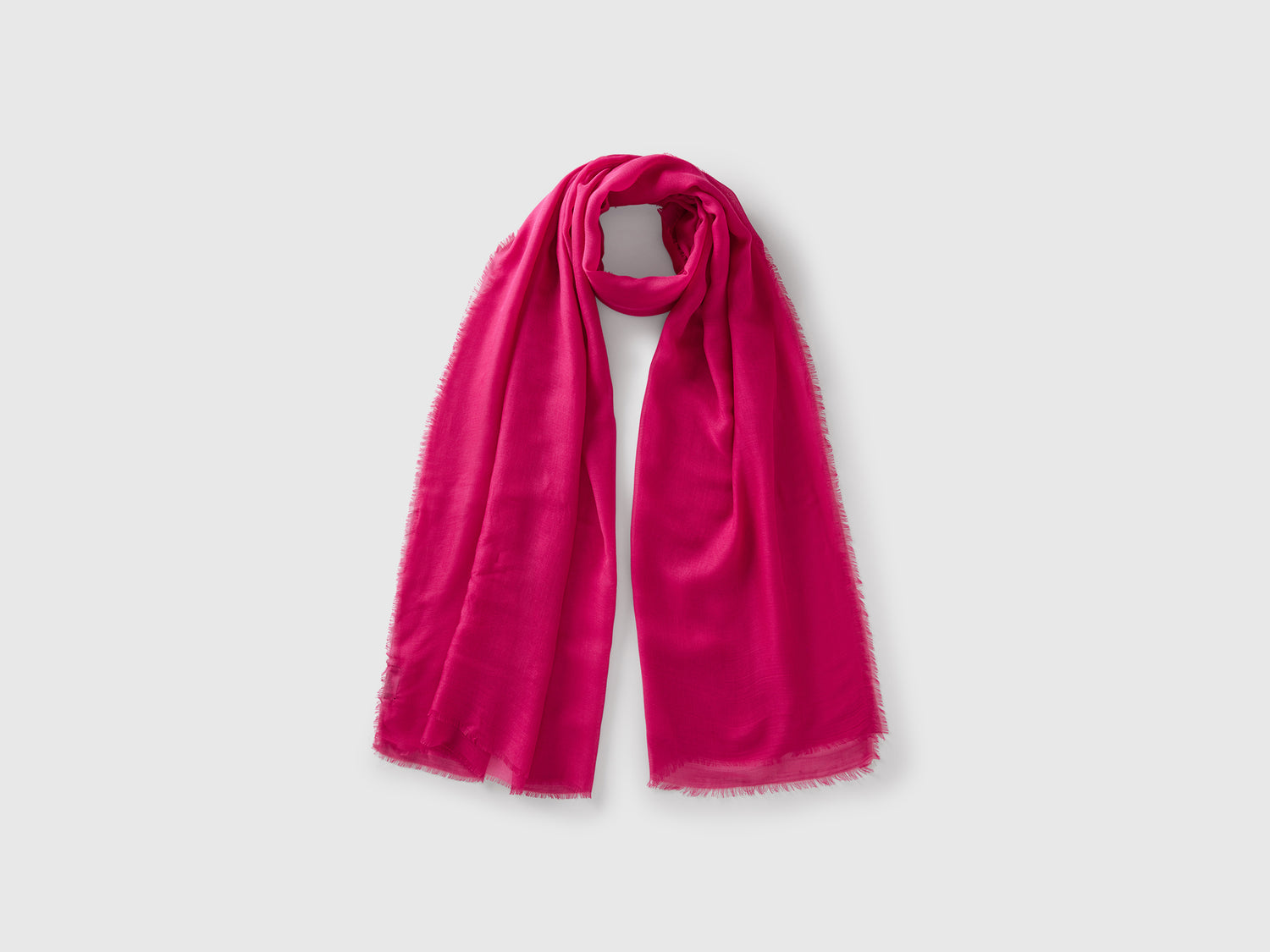Sciarpa in seta e Modal da donna fucsia | Benetton Outlet