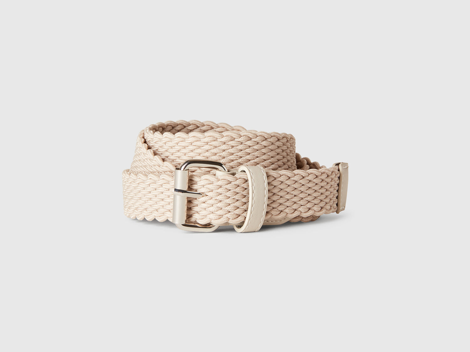 Cintura in nastro stretch da uomo beige | Benetton Outlet
