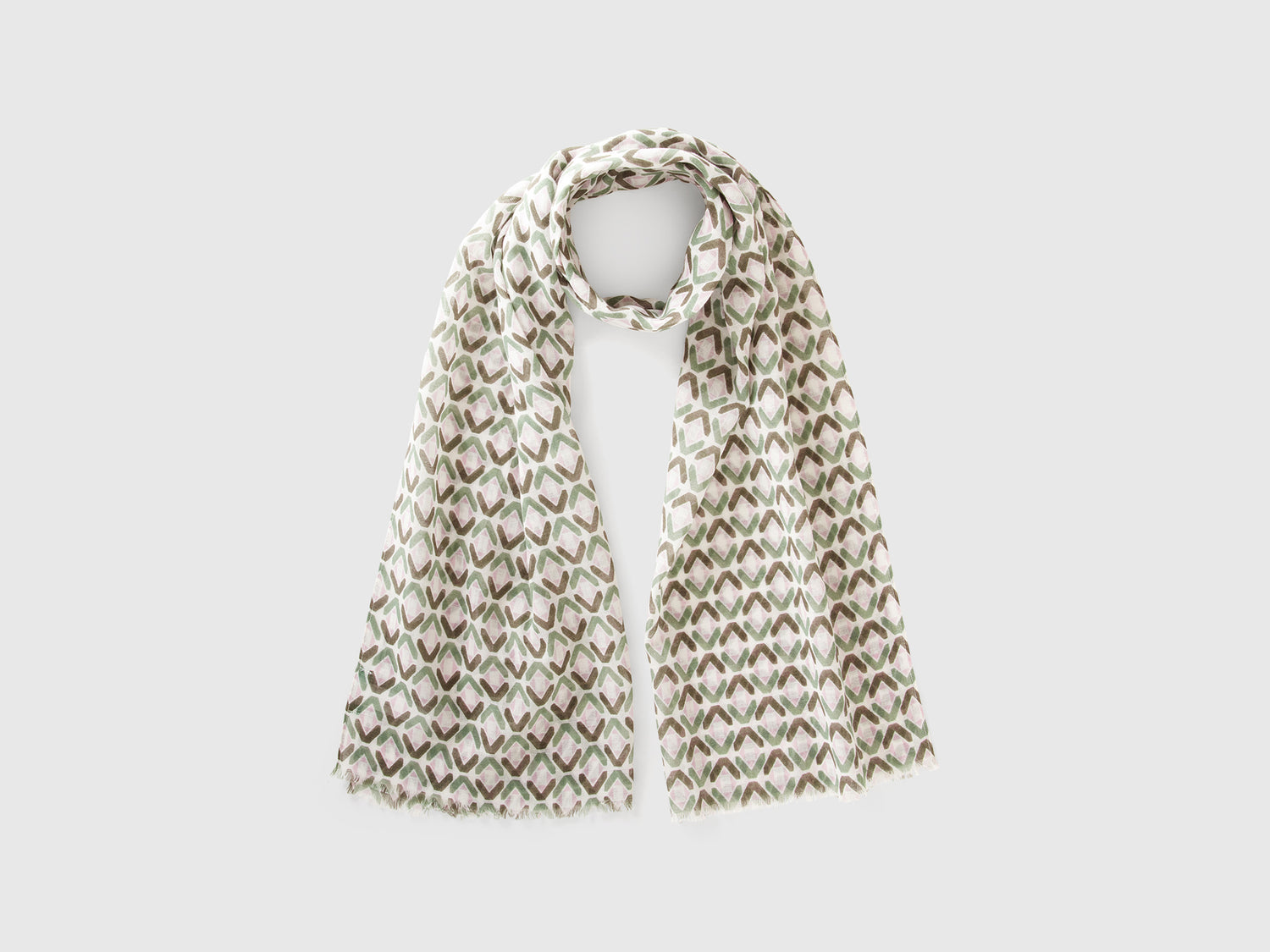 Sciarpa fantasia da donna verde | Benetton Outlet
