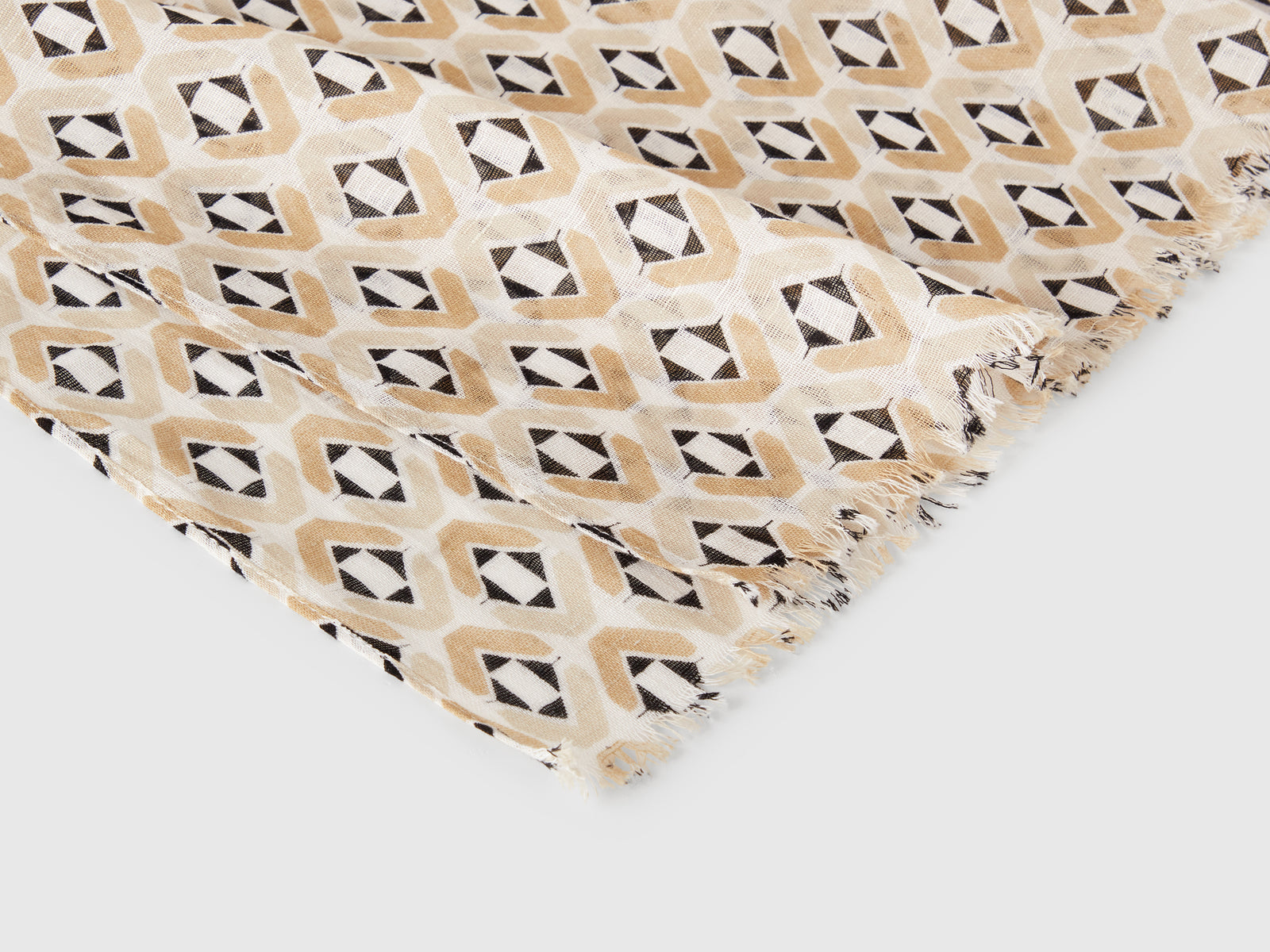 Sciarpa fantasia da donna beige 2 | Benetton Outlet