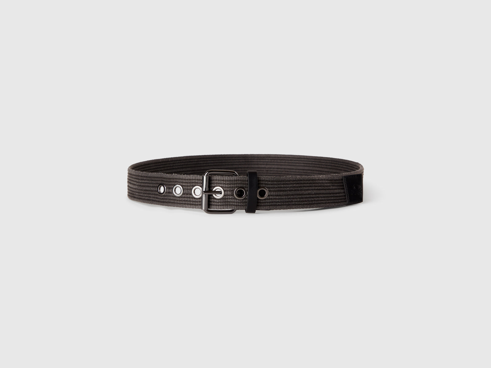 Cintura a righe con occhielli da uomo nero 3 | Benetton Outlet