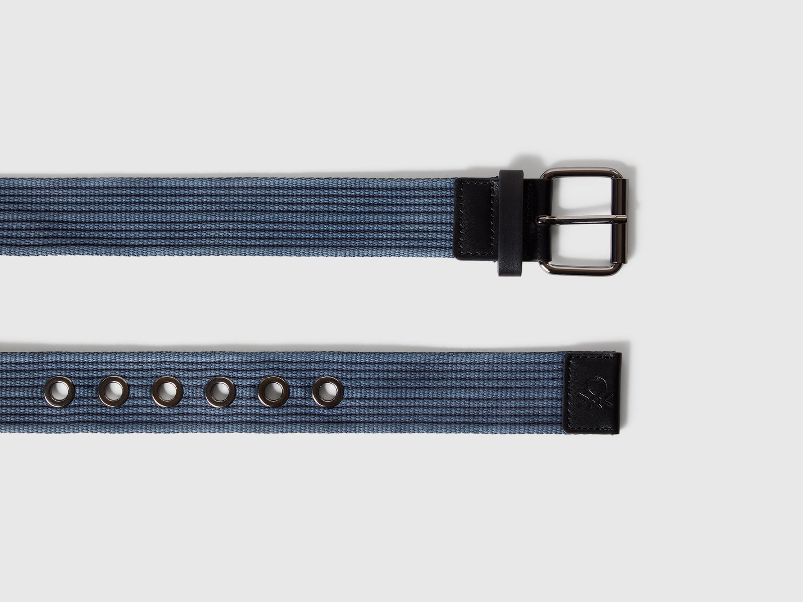 Cintura a righe con occhielli da uomo blu 2 | Benetton Outlet