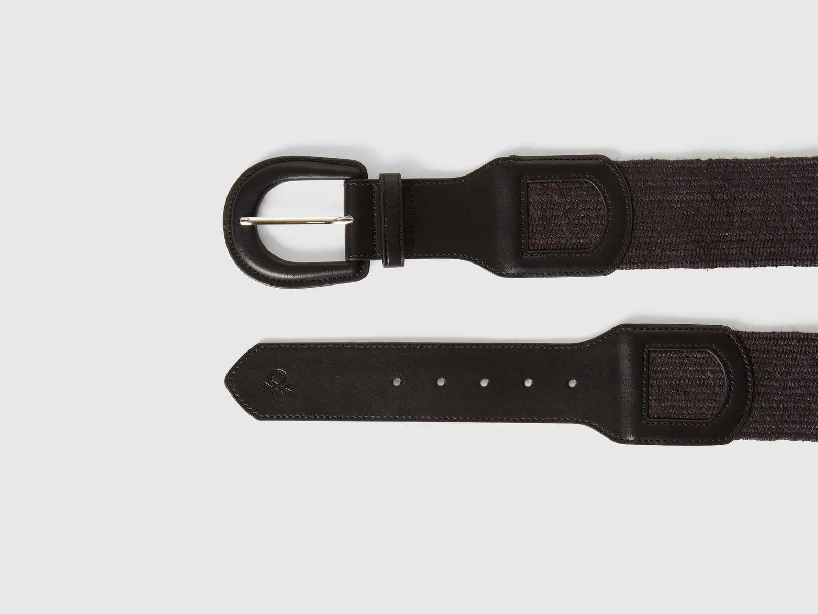 High raffia effect belt da donna nero 2 | Benetton Outlet