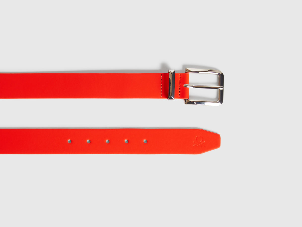 Coral belt in coated fabric