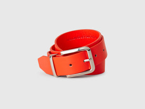 Coral belt in coated fabric