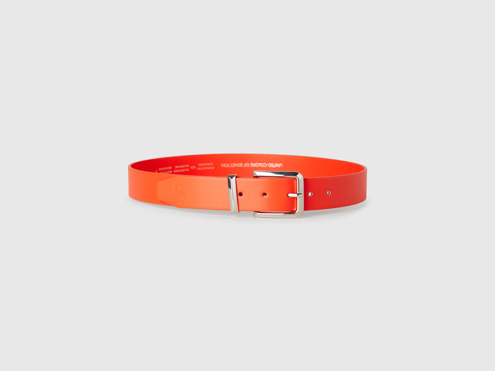 Coral belt in coated fabric da donna arancione 3 | Benetton Outlet