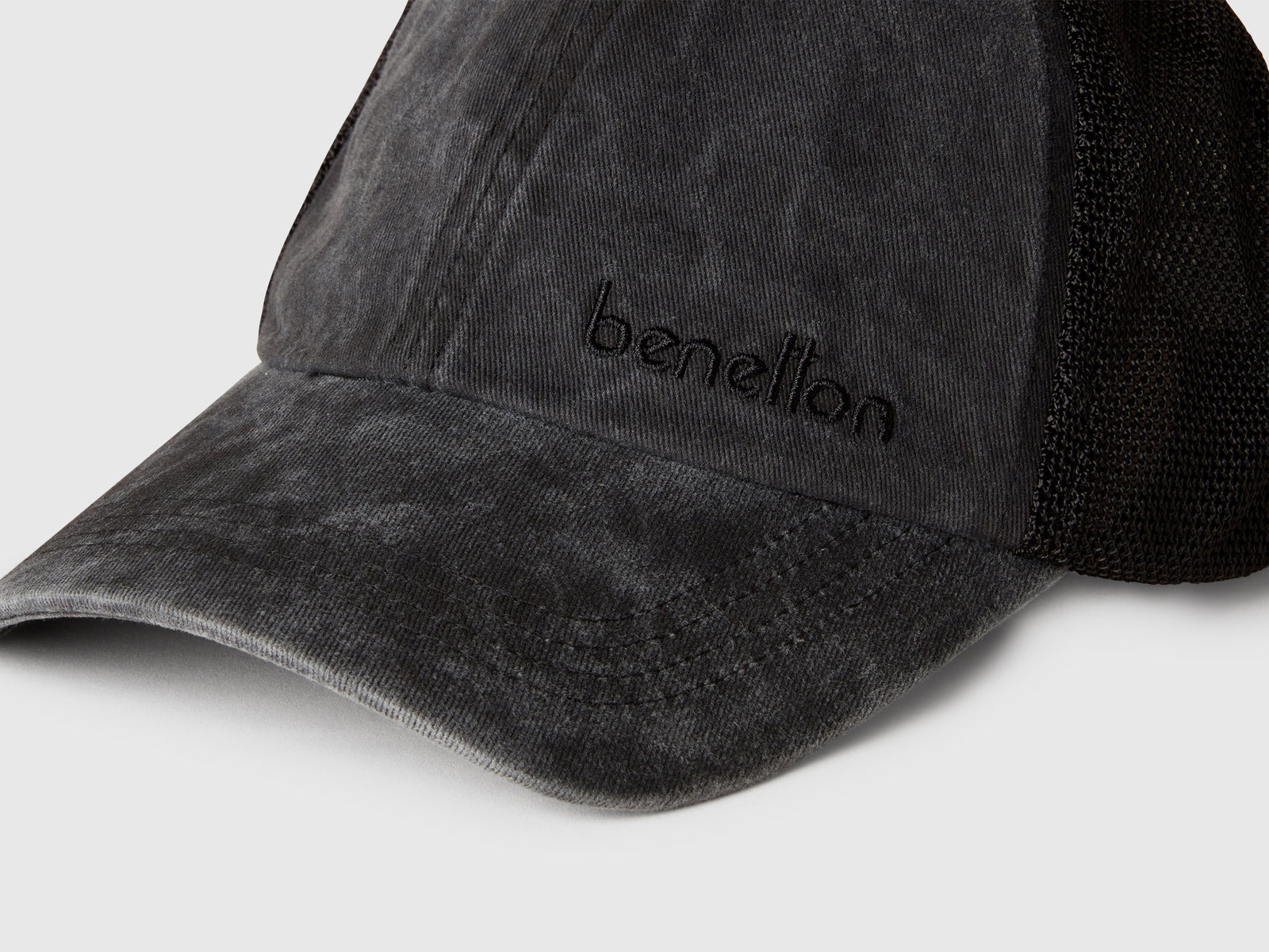 Cappello baseball in cotone e mesh da uomo nero 3 | Benetton Outlet
