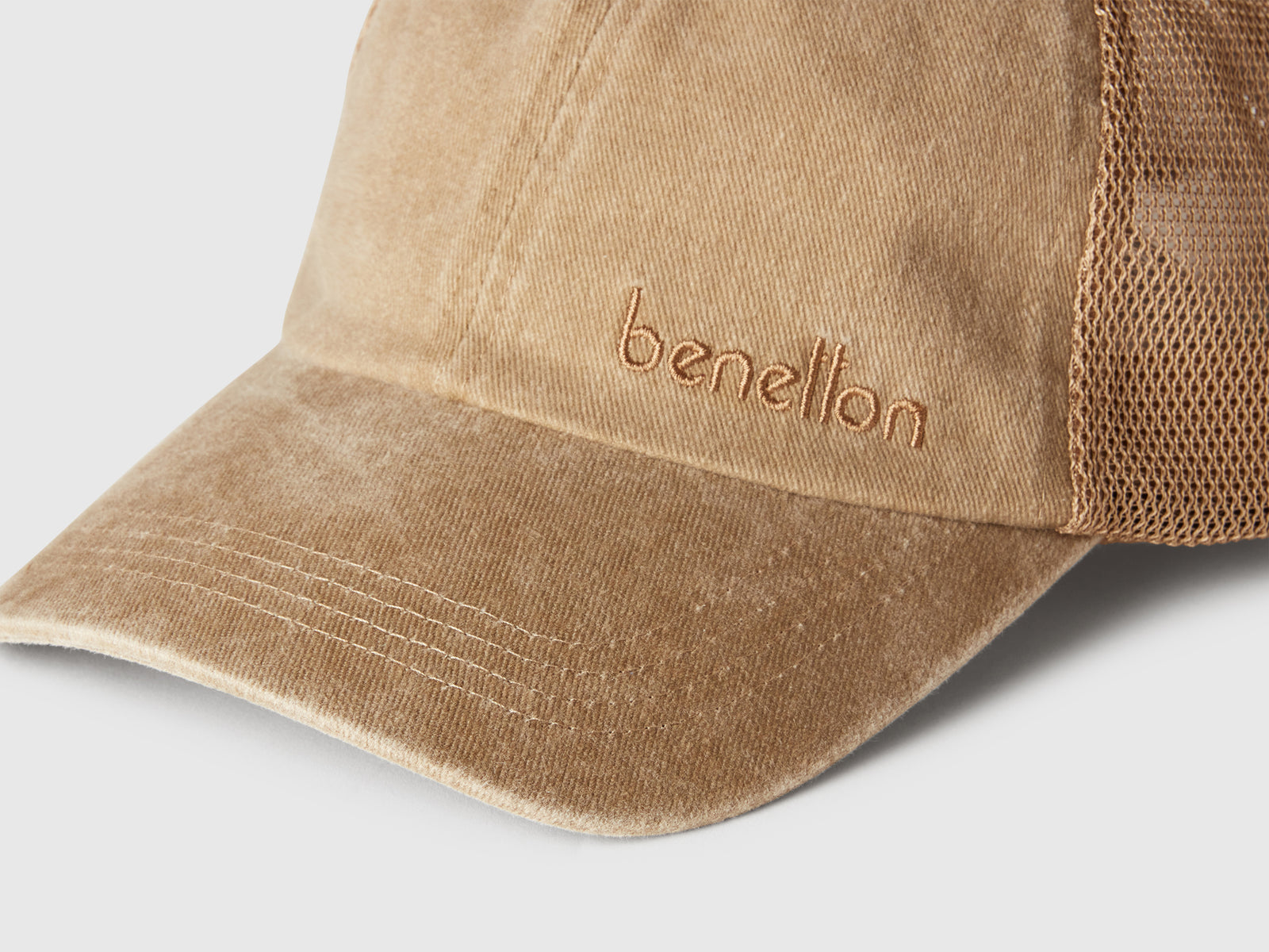 Cappello baseball in cotone e mesh da uomo beige 3 | Benetton Outlet