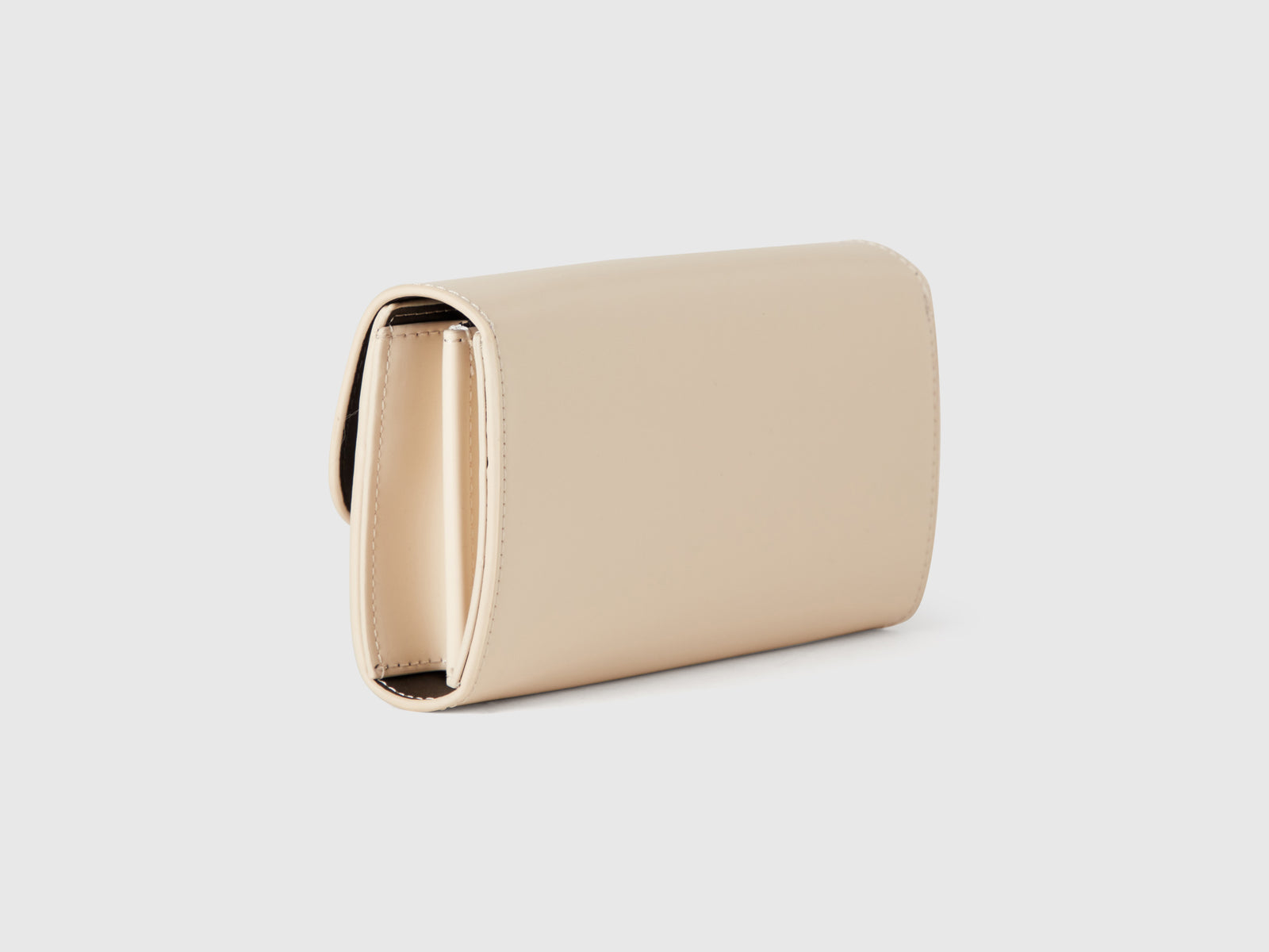 Portafoglio grande in tessuto spalmato da donna beige 2 | Benetton Outlet
