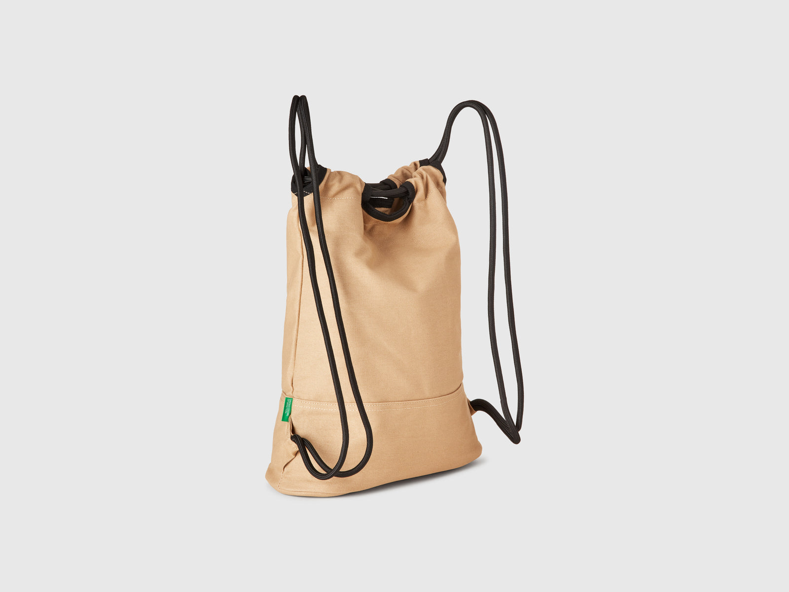 Sacca zaino in puro cotone da uomo beige 2 | Benetton Outlet
