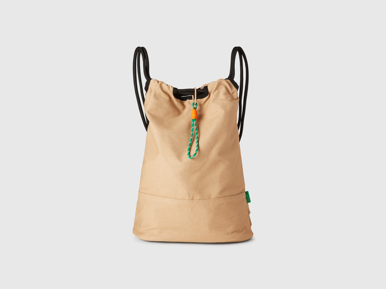 Sacca zaino in puro cotone da uomo beige | Benetton Outlet