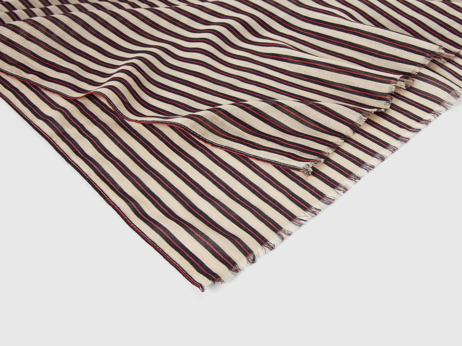 Patterned linen blend scarf da donna multi-color 2 | Benetton Outlet