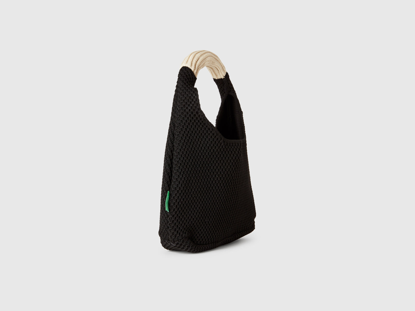 Small crochet shoulder bag da donna nero 2 | Benetton Outlet