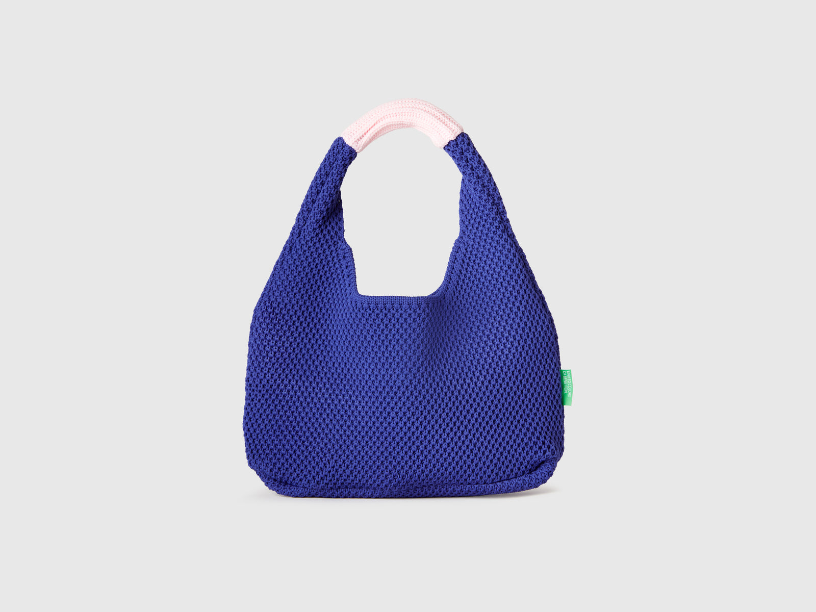 Borsa piccola a spalla crochet da donna bluette | Benetton Outlet