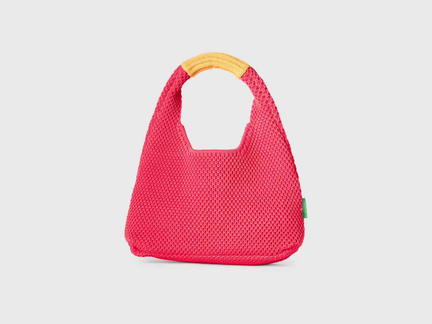 Borsa piccola a spalla crochet da donna fucsia | Benetton Outlet