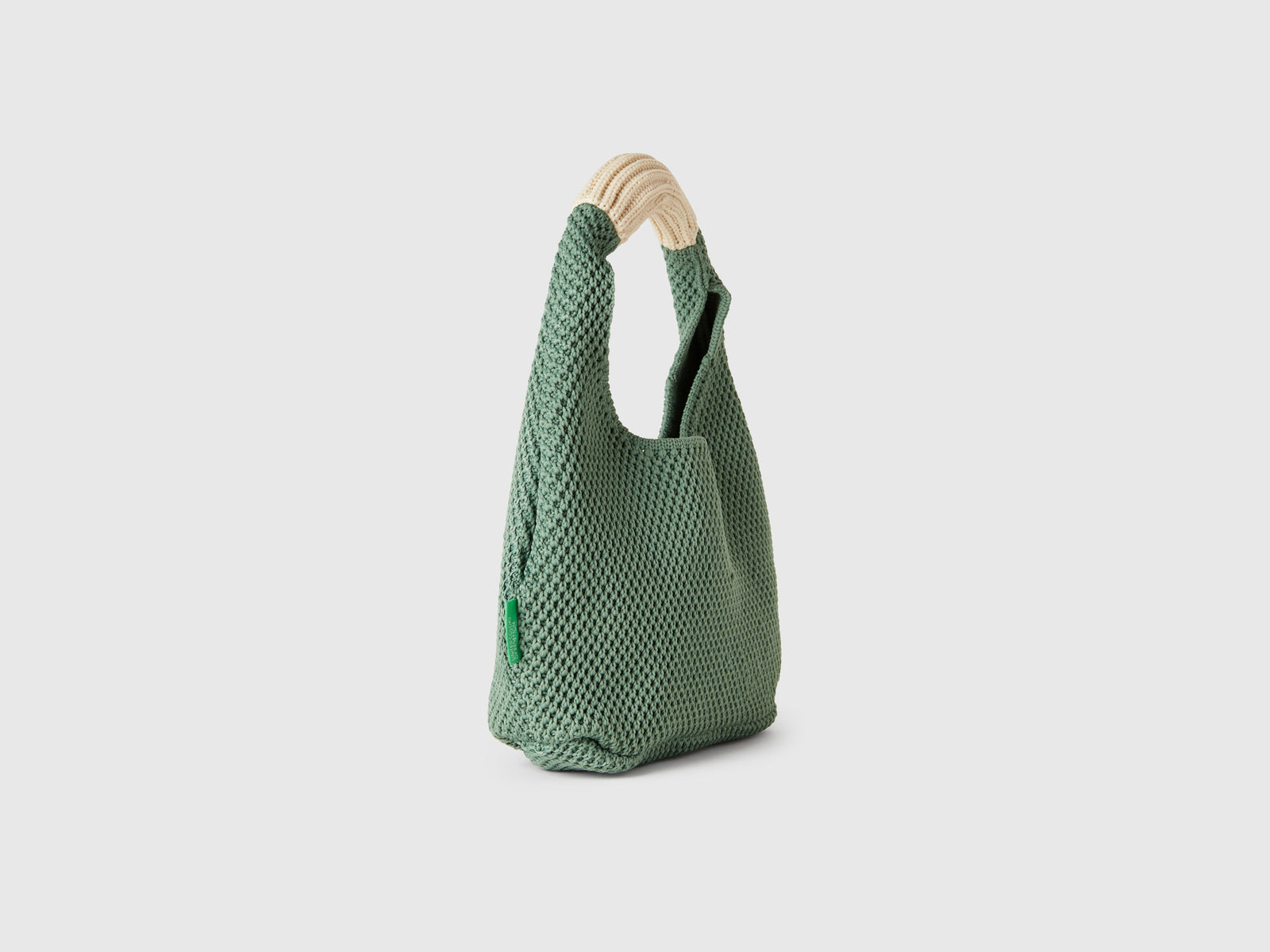 Small crochet shoulder bag da donna verde oliva 2 | Benetton Outlet