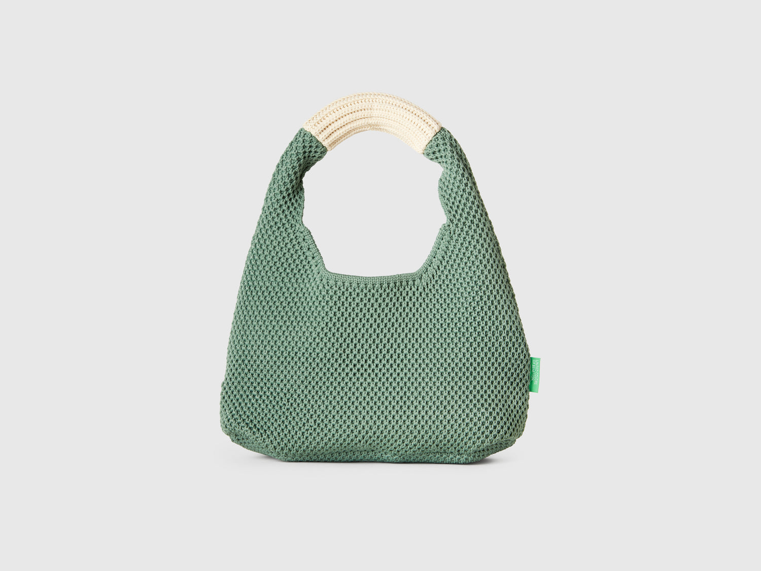 Small crochet shoulder bag da donna verde oliva | Benetton Outlet