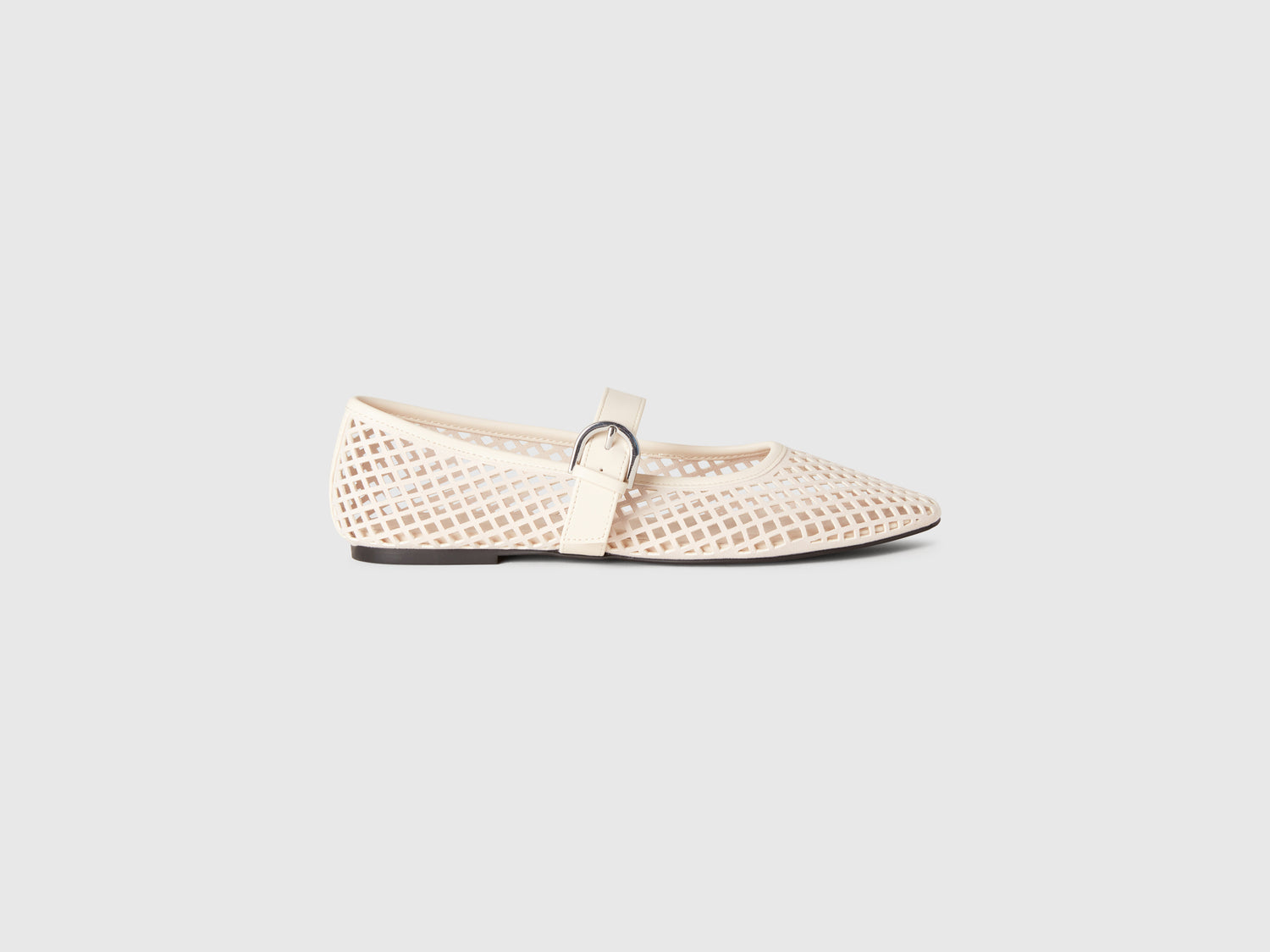 Ballerine a rete da donna bianco panna | Benetton Outlet
