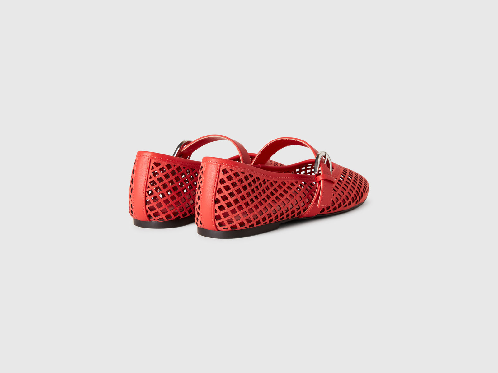 Ballerine a rete da donna rosso mattone 2 | Benetton Outlet