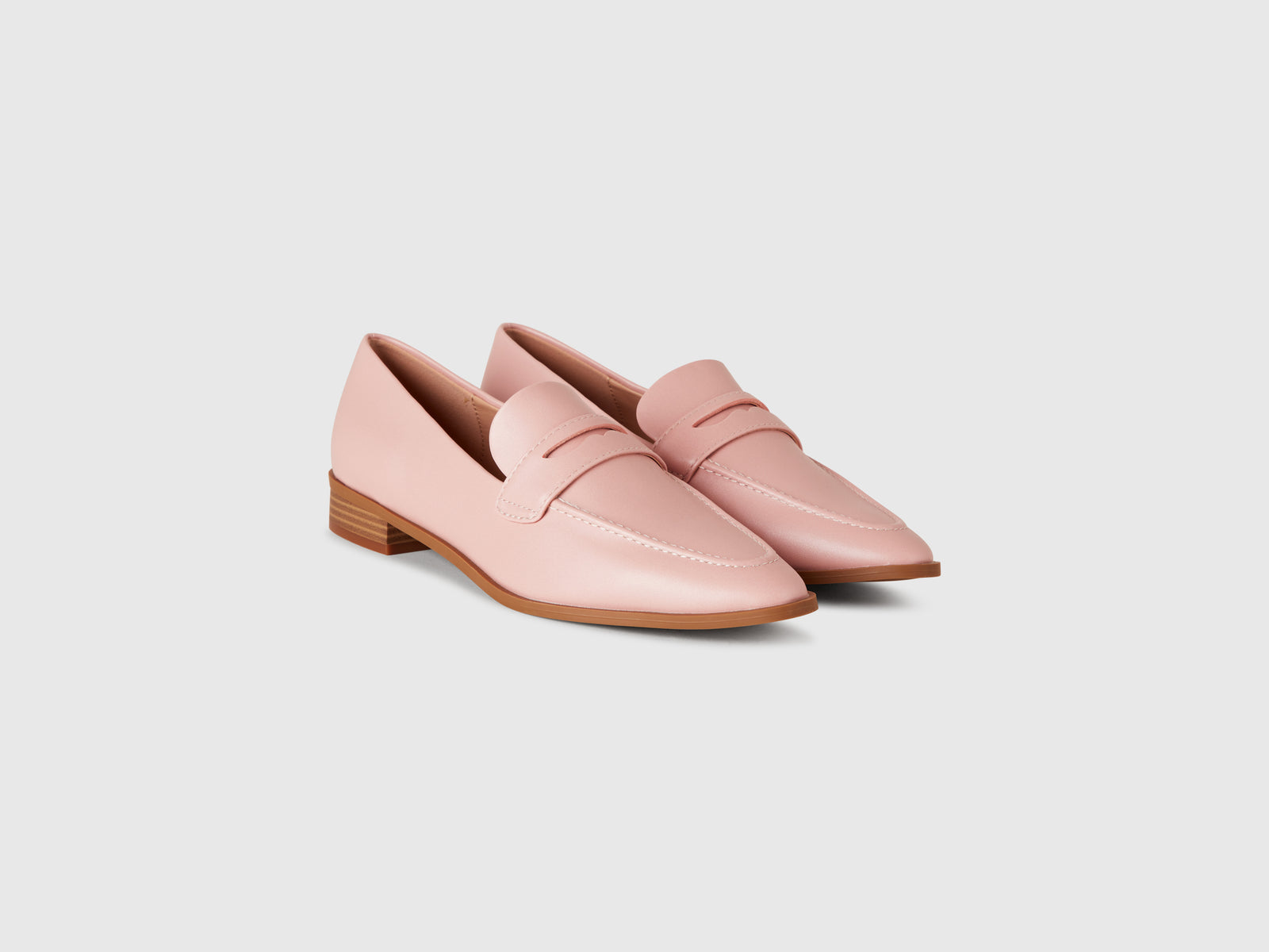 Mocassini in tessuto spalmato da donna rosa 3 | Benetton Outlet
