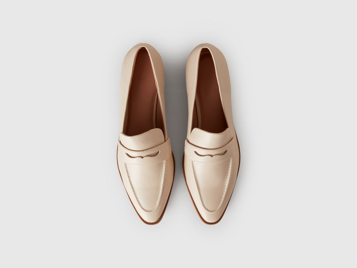 Coated fabric moccasins
