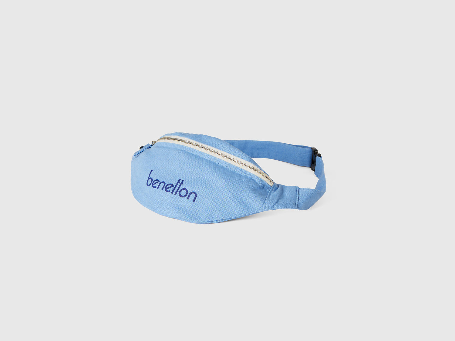 Marsupio in puro cotone da uomo azzurro | Benetton Outlet