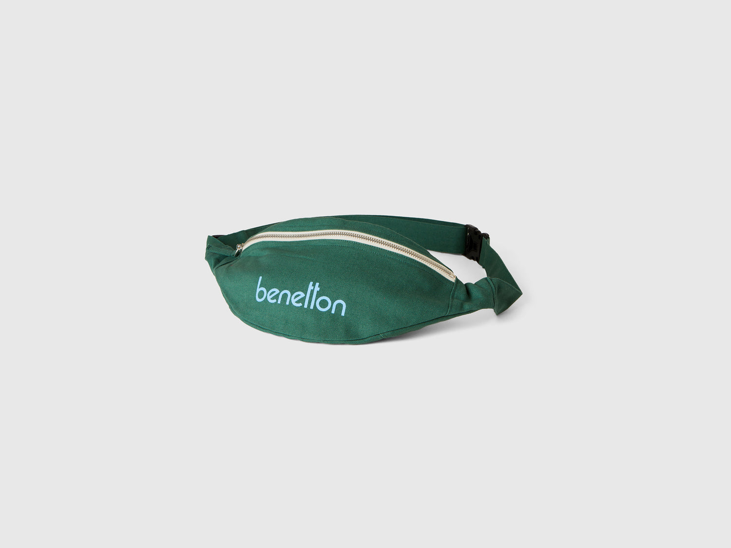 Marsupio in puro cotone da uomo verde militare | Benetton Outlet
