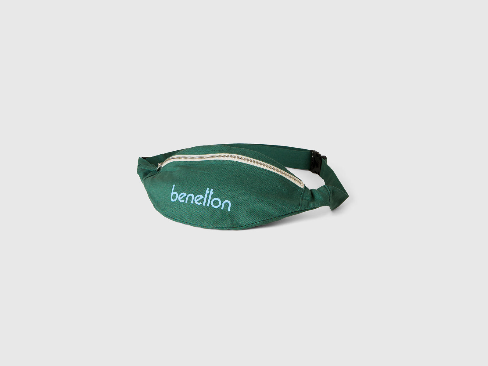 Marsupio in puro cotone da uomo verde militare | Benetton Outlet