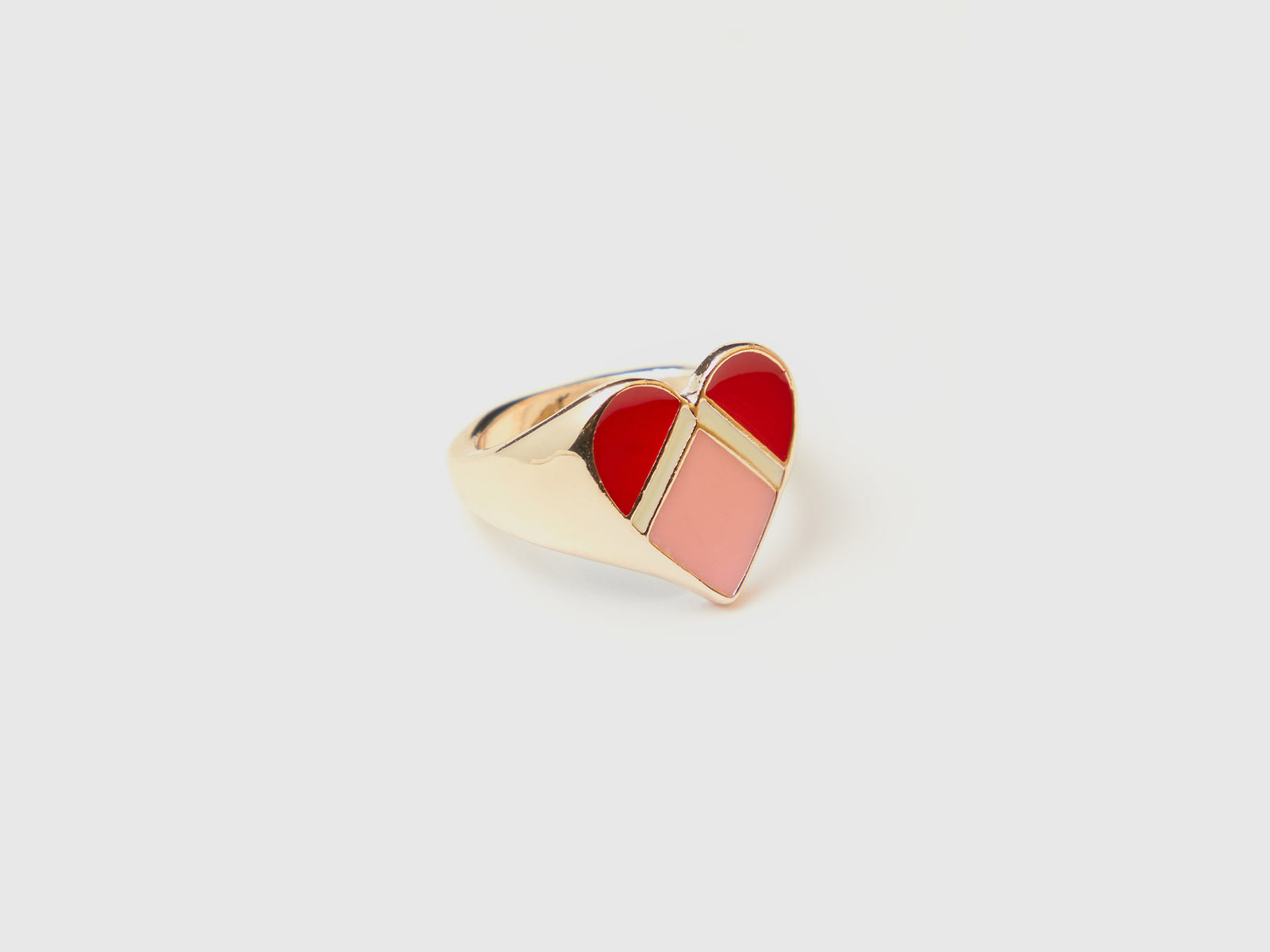 Anellocon motivo cuore da donna rosa 2 | Benetton Outlet