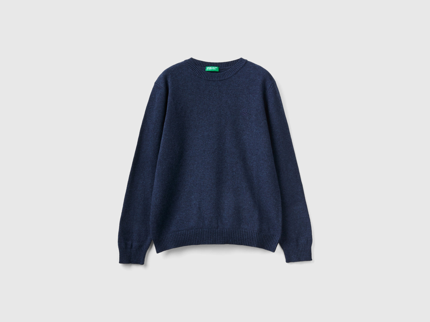 Wool and cashmere blend sweater da bambino blu scuro | Benetton Outlet
